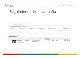 #GoogleAcademies
Seguimiento de la campaña
 