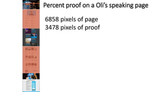 Percent proof on a Oli’s speaking page
6858 pixels of page
3478 pixels of proof
 