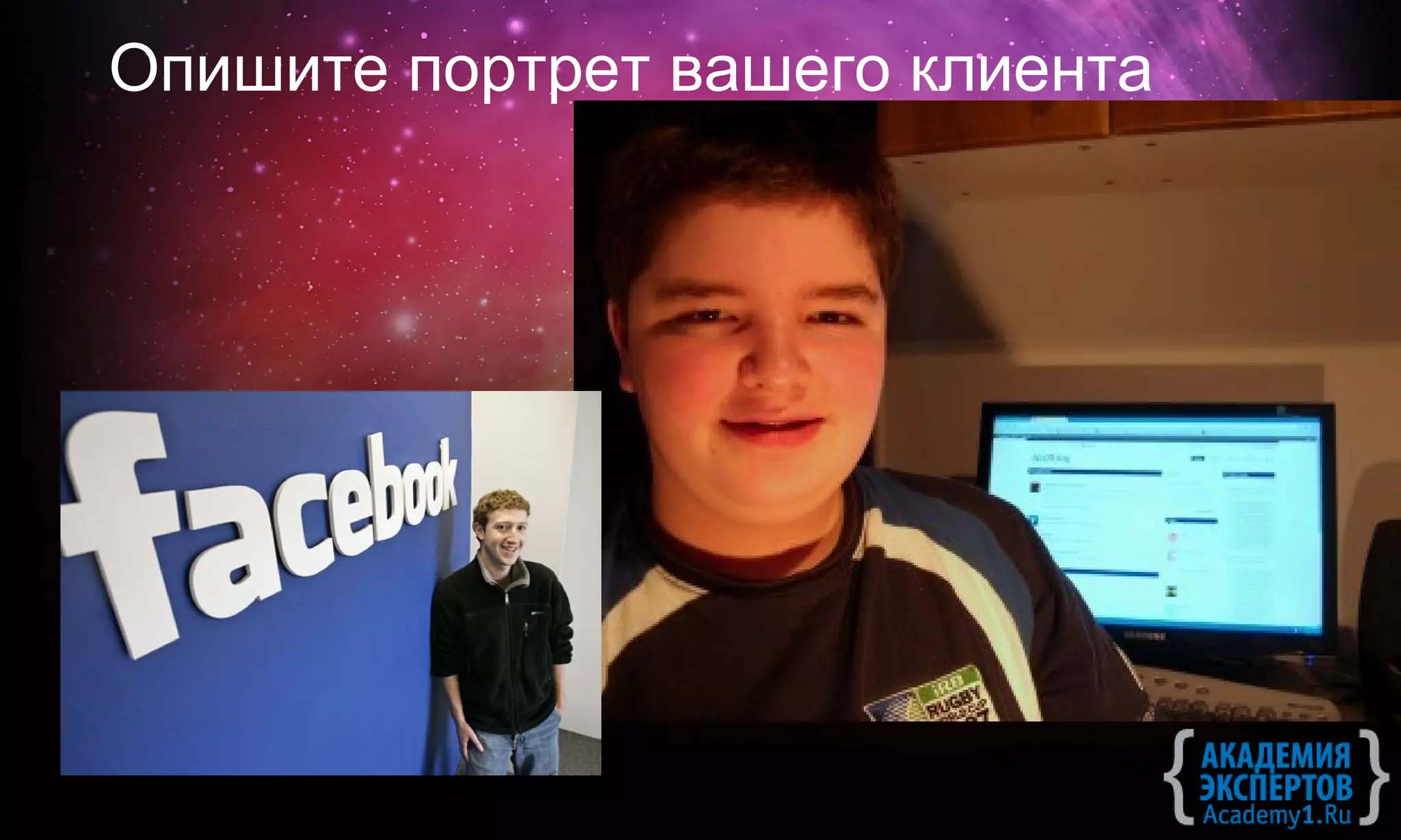 Опишите портрет вашего клиента
 