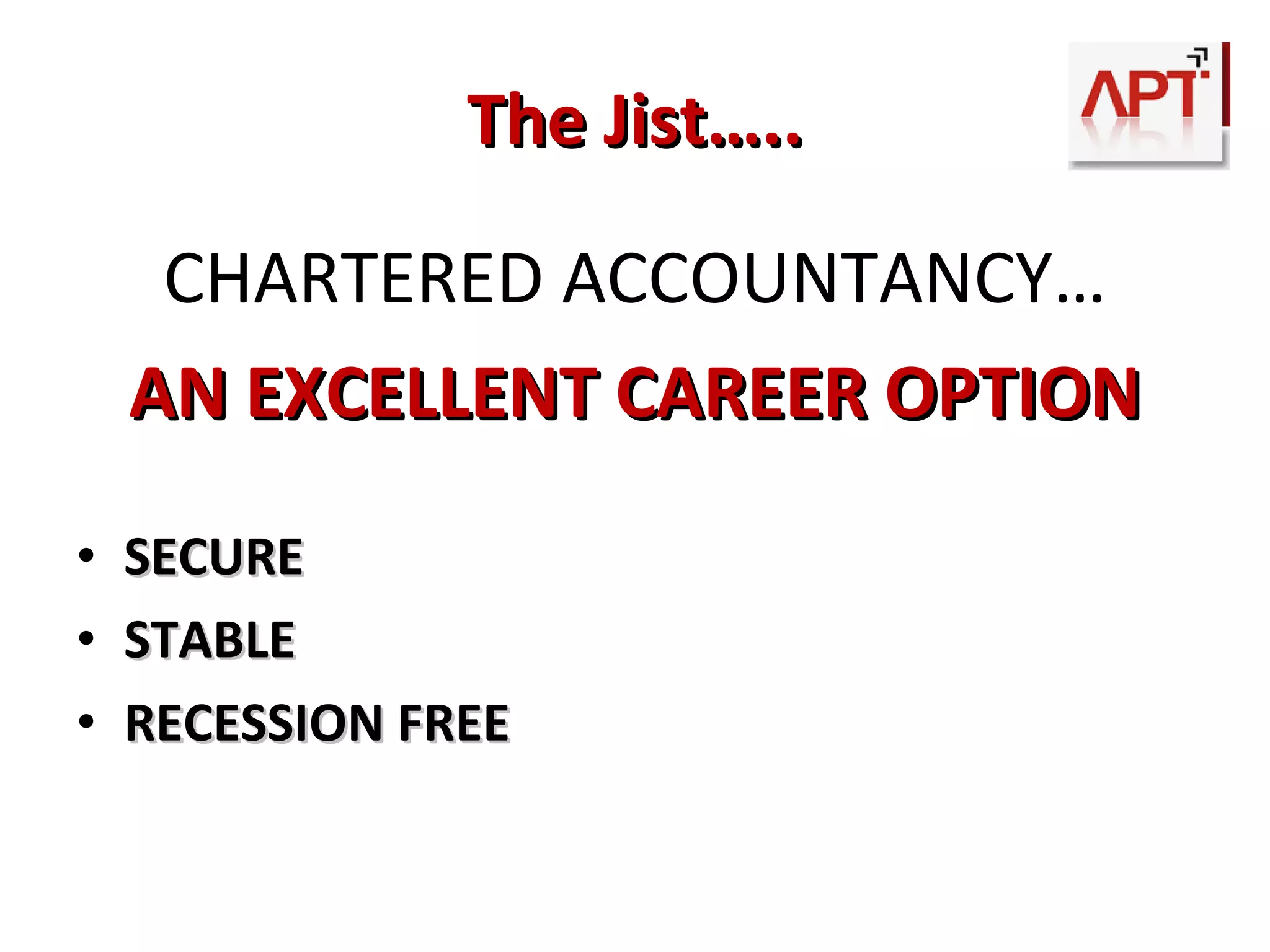 What a CA can do in  Job 