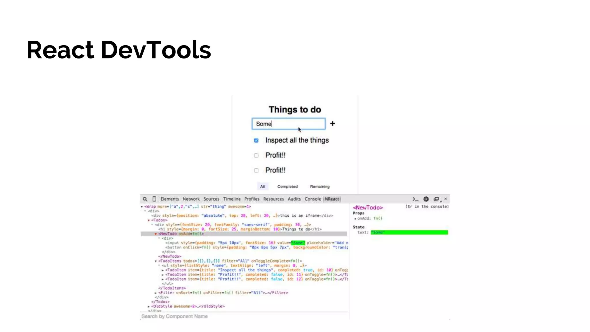 React DevTools
 