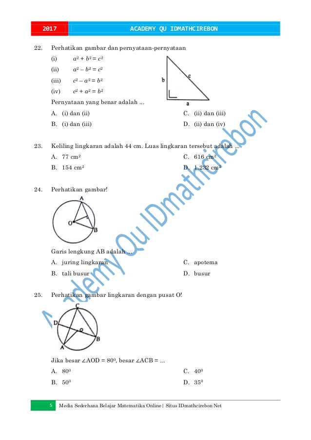 Academy qu idmathcirebon naskah un matematika smp-mts 2017