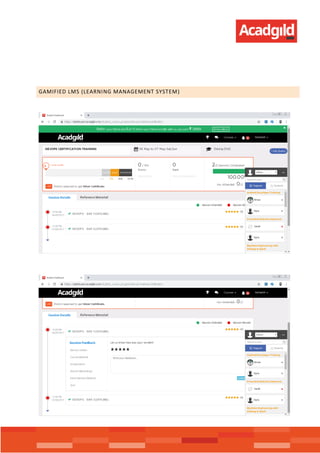 GAMIFIED LMS (LEARNING MANAGEMENT SYSTEM)
 
