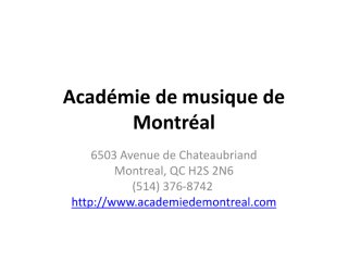 Académie de musique de montréal