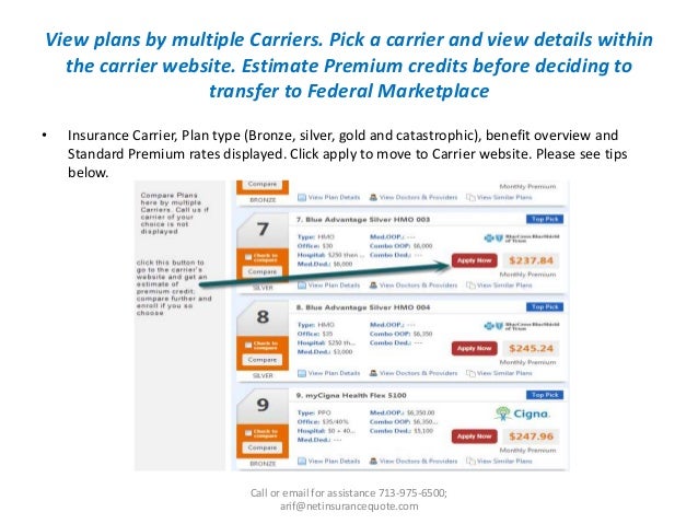 Aca health insurance plans estimate & enroll