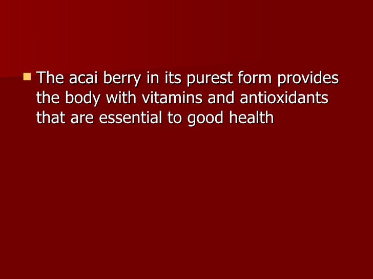 Acai Berry Side Effects Medical
