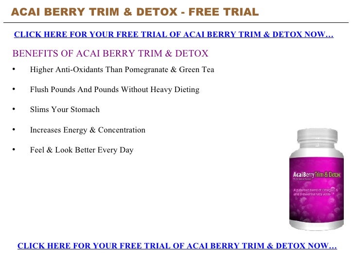 Acai Berry Trim & Detox Free Trial