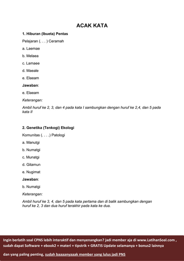 Acak kata | PDF