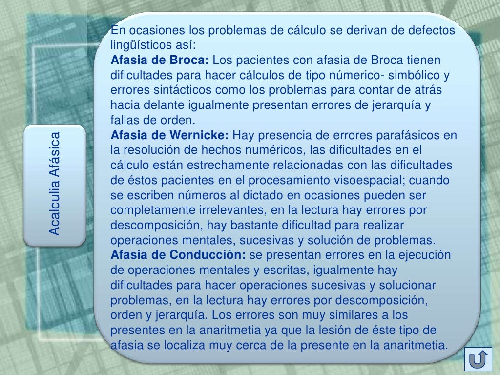 Acalculia