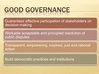 Good Governance 