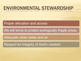 Environmental Stewardship