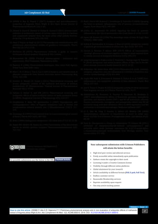 Preliminary phytochemical analysis and in vivo evaluation of ...