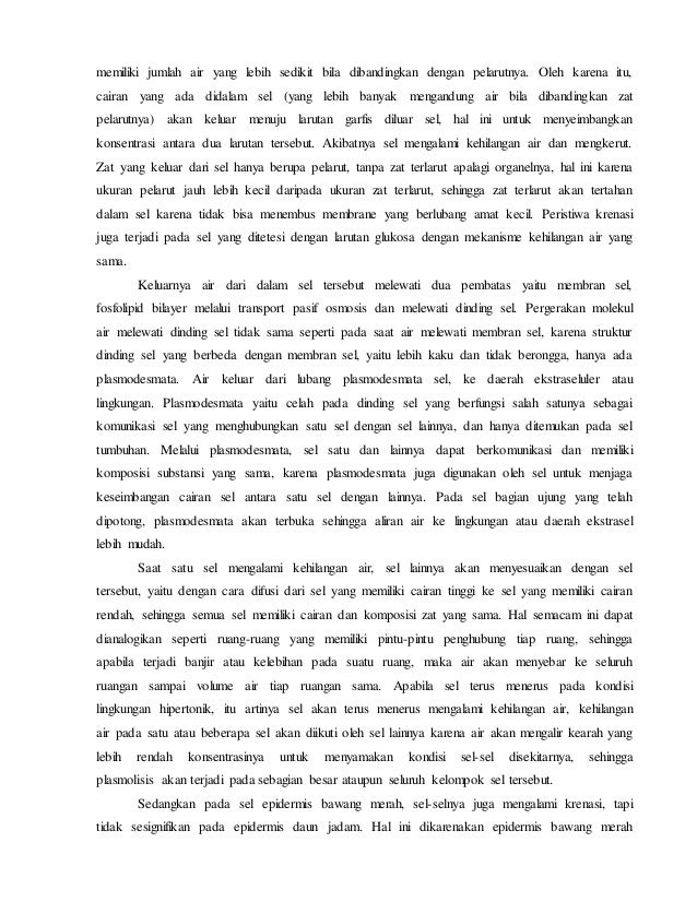 Contoh Laporan Difusi Dan Osmosis - Img Your