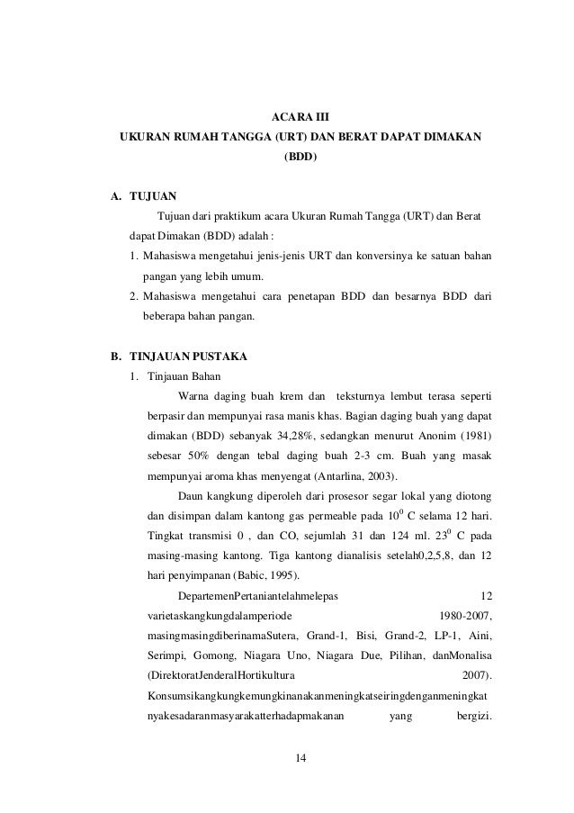 Acara 3 Ukuran Rumah  Tangga 