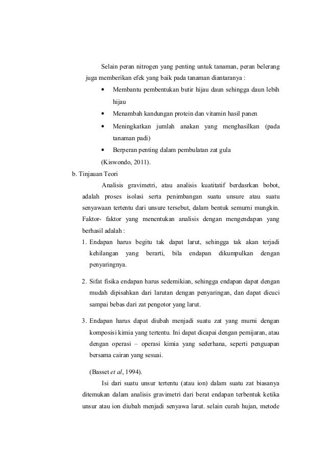 Itp Uns Semester 2 Laporan Kimtik Acara 4 Gravimetri