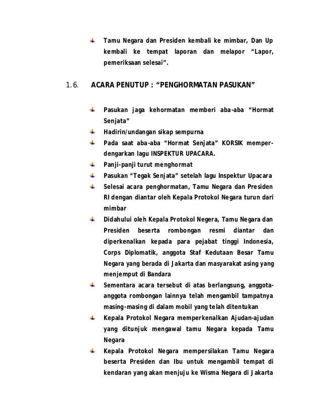 Tata Kelola Acara Kunjungan Tamu Negara