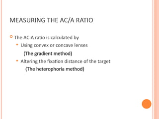 Understanding the AC/A Ratio: Measurement and Clinical Implications in ...