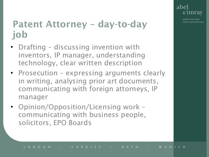 a career as a patent attorney cover letter for patent agent