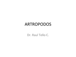 ARTROPODOS

Dr. Raul Tello C.
 