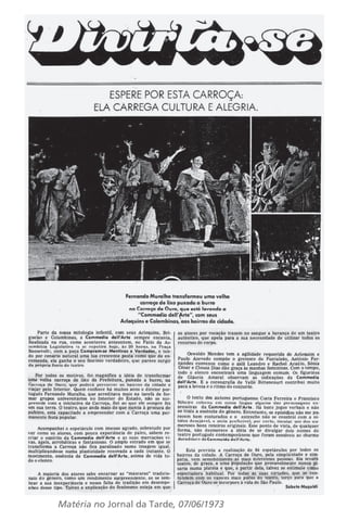 Matéria no Jornal da Tarde, 07/06/1973 
 