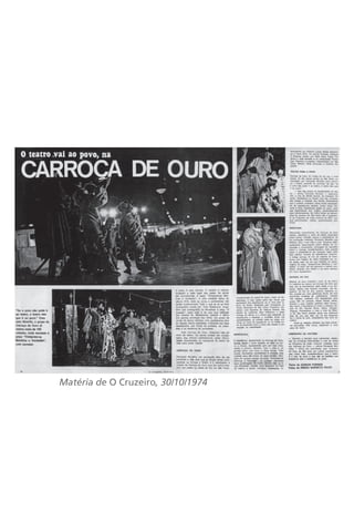 Matéria de O Cruzeiro, 30/10/1974 
 