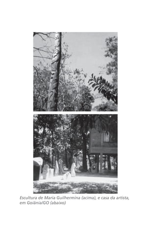 Escultura de Maria Guilhermina (acima), e casa da artista, 
em Goiânia/GO (abaixo) 
 