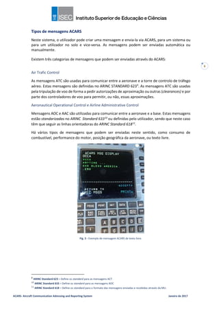 Sistema ACARS - Aircraft Communication adressing and reporting system | PDF