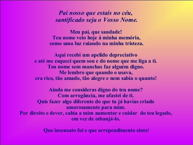 A carta do filho pródigo á seu pai