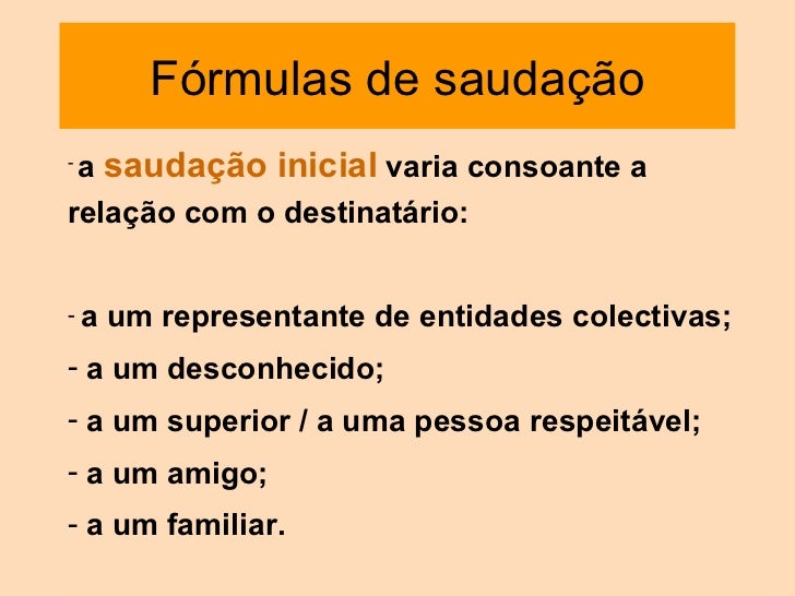 A Carta Formal e Informal