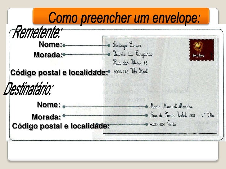 Como Preencher Envelope De Carta DI09 - Ivango