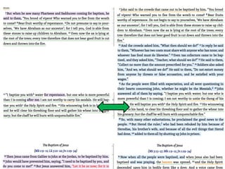 John the Baptist preaches in Luke 3 and Matthew 3