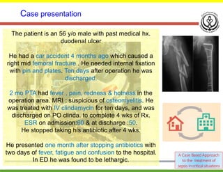 A case based approach to the treatment of sepsis in critical care | PPTX
