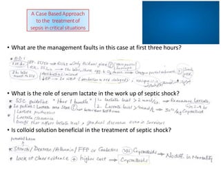 A case based approach to the treatment of sepsis in critical care | PPTX