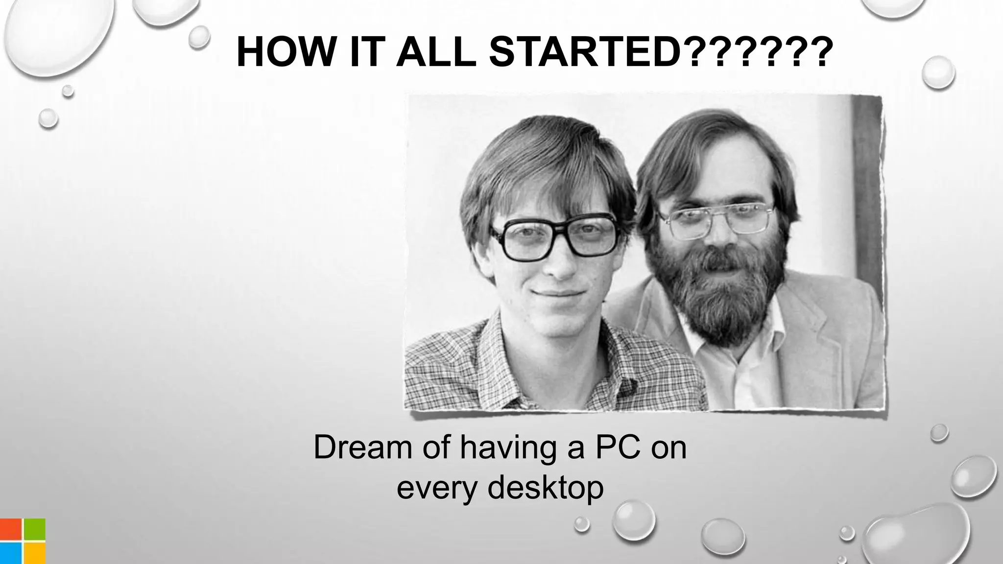 HOW IT ALL STARTED??????
Dream of having a PC on
every desktop
 