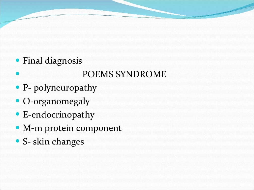 A Case of POEMS Syndrome