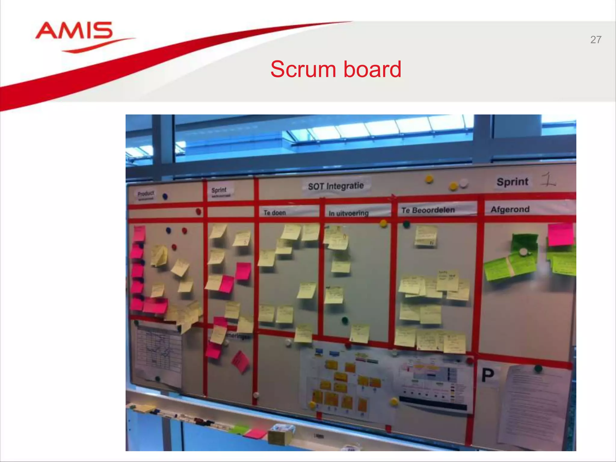 27
Scrum board
 