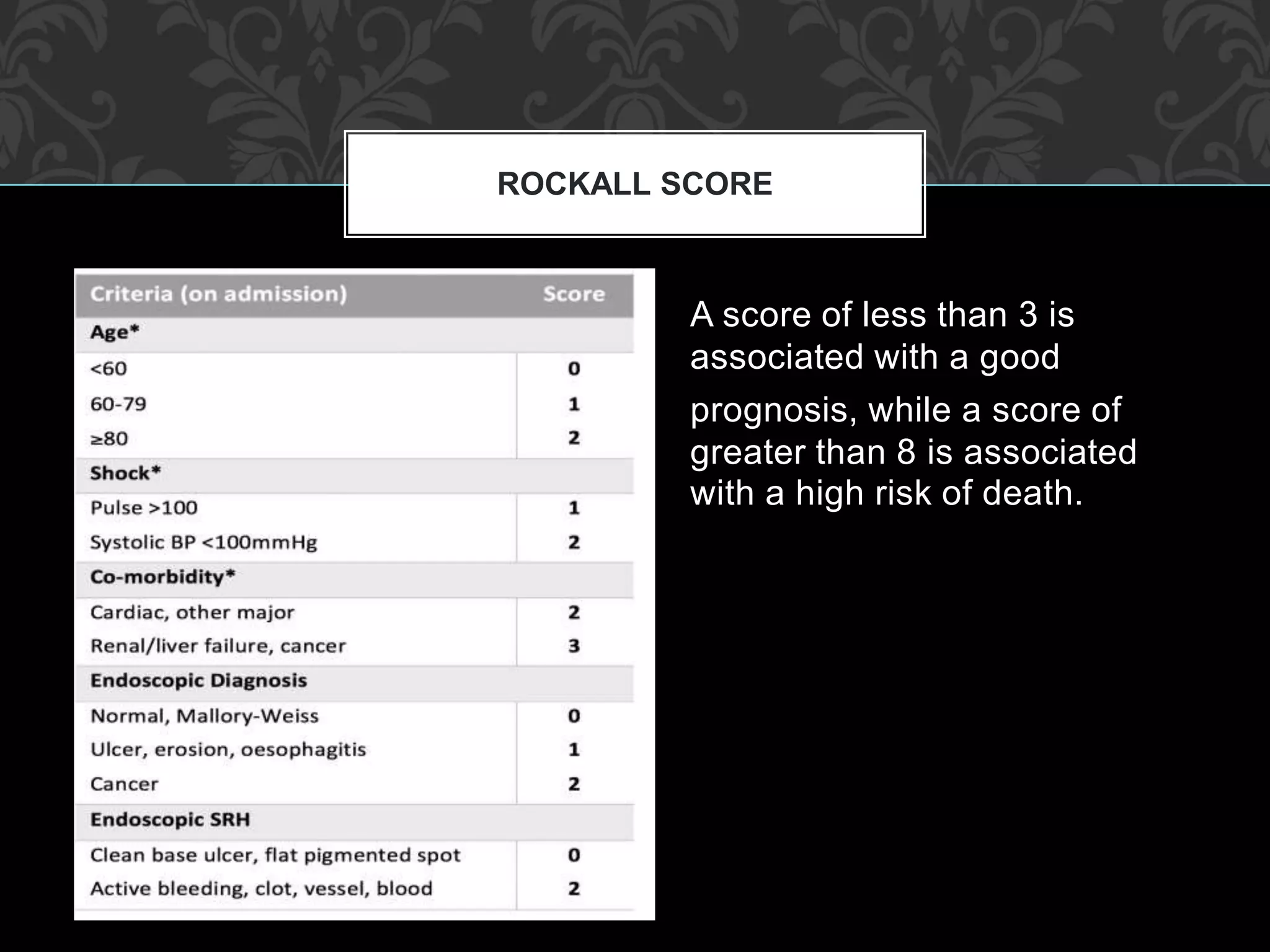 Rockall Risk Score A case of Upper GI Bleeding.pptx