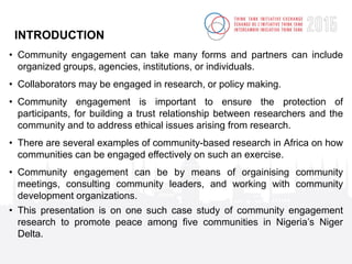 A case study of community engagement research to promote_cped | PDF