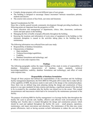 A Case Study Of Using BIM And COBie For Facility Management | PDF