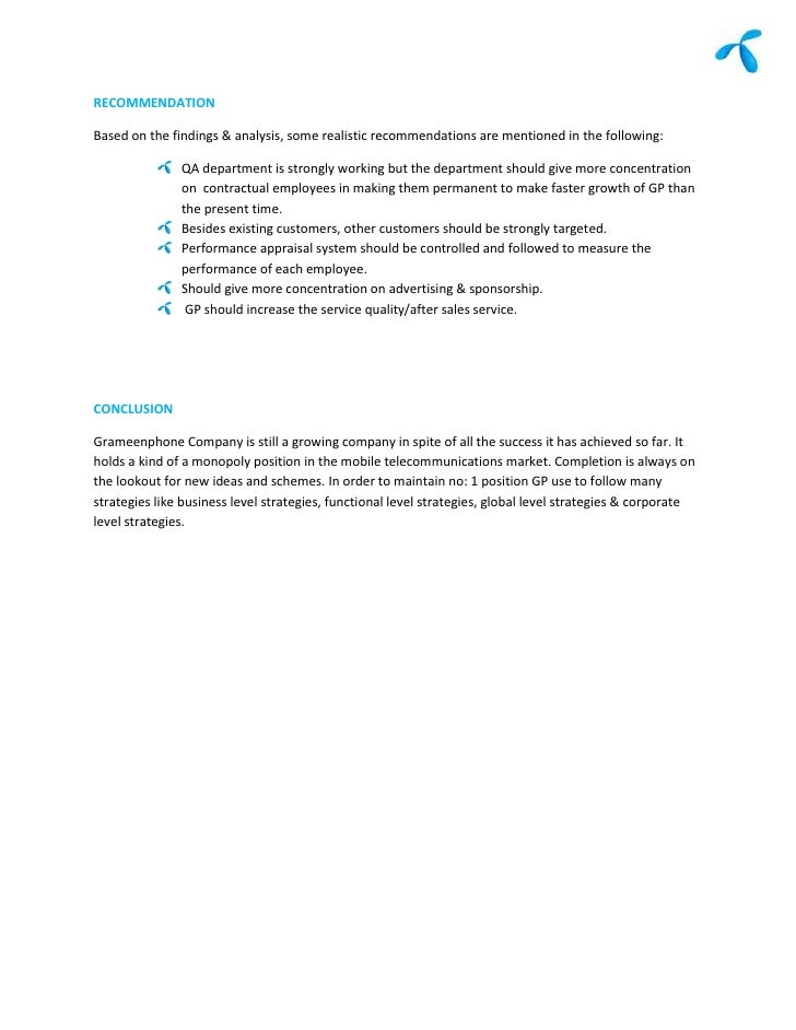 Strategic planning of grameenphone image