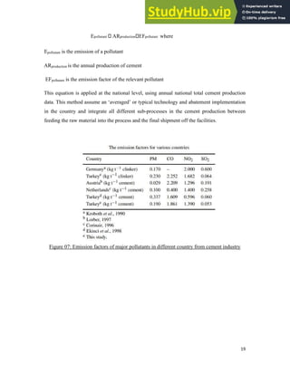 A Case Study On Air Pollution In Cement Industry Course Title ...