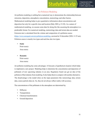 A Case Study On Air Pollution In Cement Industry Course Title ...