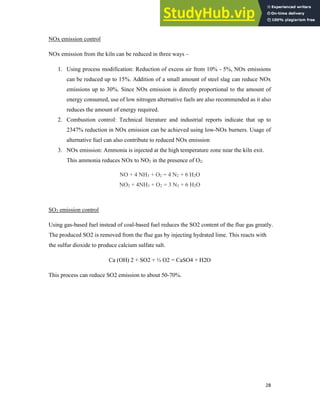 A Case Study On Air Pollution In Cement Industry Course Title ...