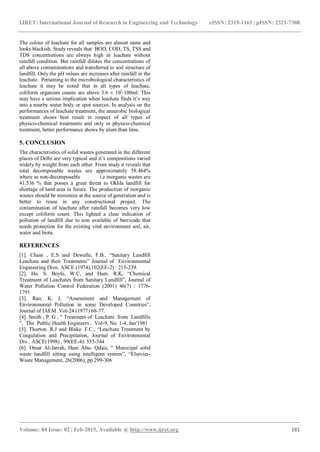 A case study on characteristics of solid waste & leachate treatment of ...