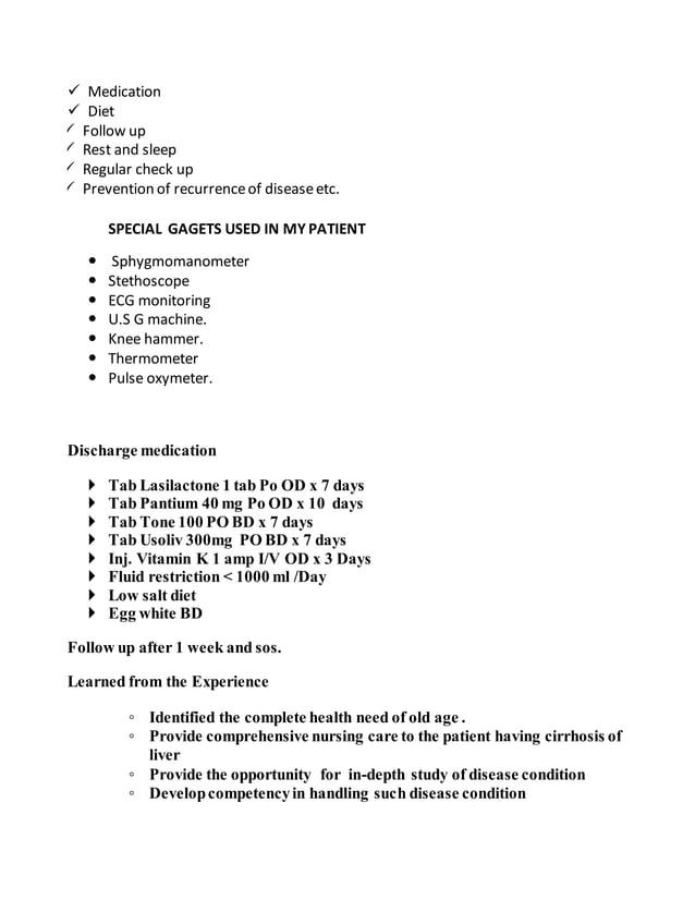 case study of patient with liver cirrhosis