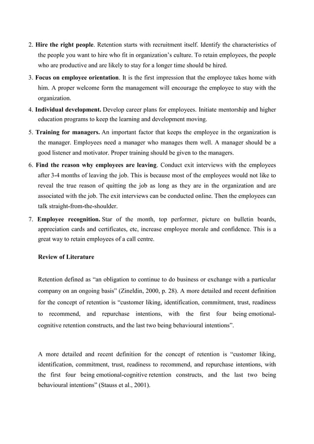 A case study on employee retention strategies