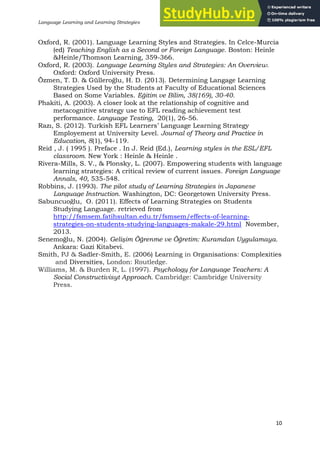A Case Study On Language Learning Strategies Of EFL Learners At A State ...