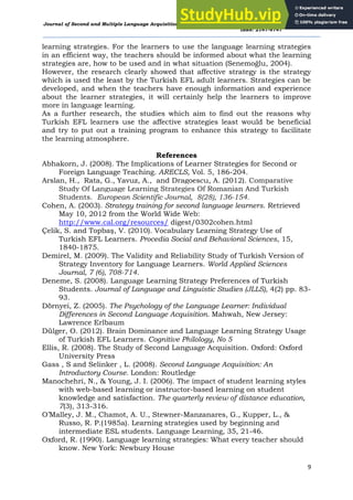 A Case Study On Language Learning Strategies Of EFL Learners At A State ...