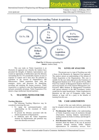 A Case Study On Talent Acquisition At Organisations | PDF