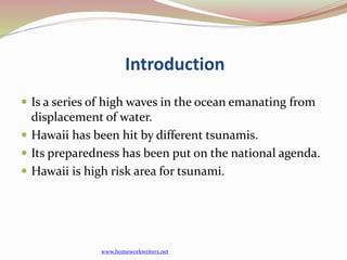 Tsunami risk in hawaii